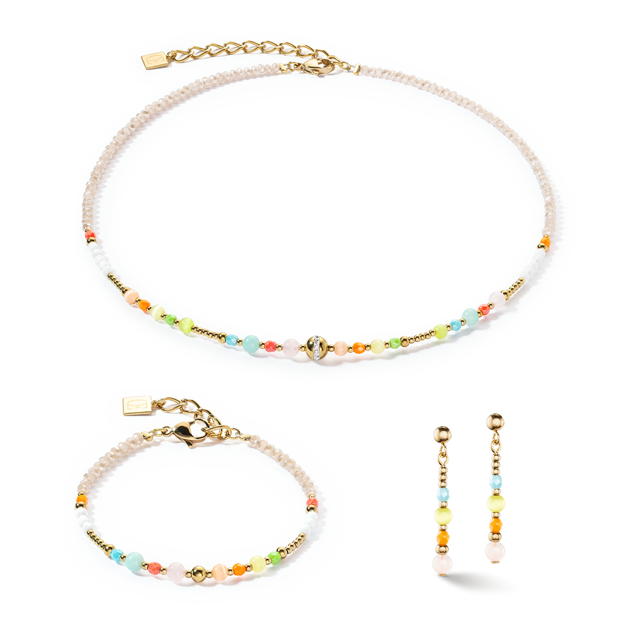 Collana Princess Spheres multicolor pastello