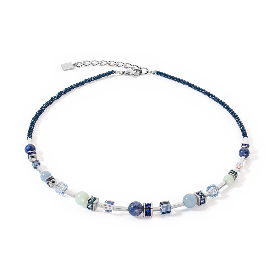 Collana Atlantis Spheres argento-blu
