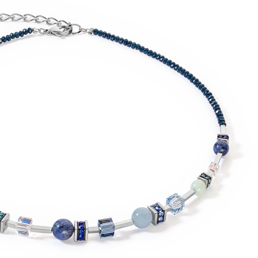 Collana Atlantis Spheres argento-blu