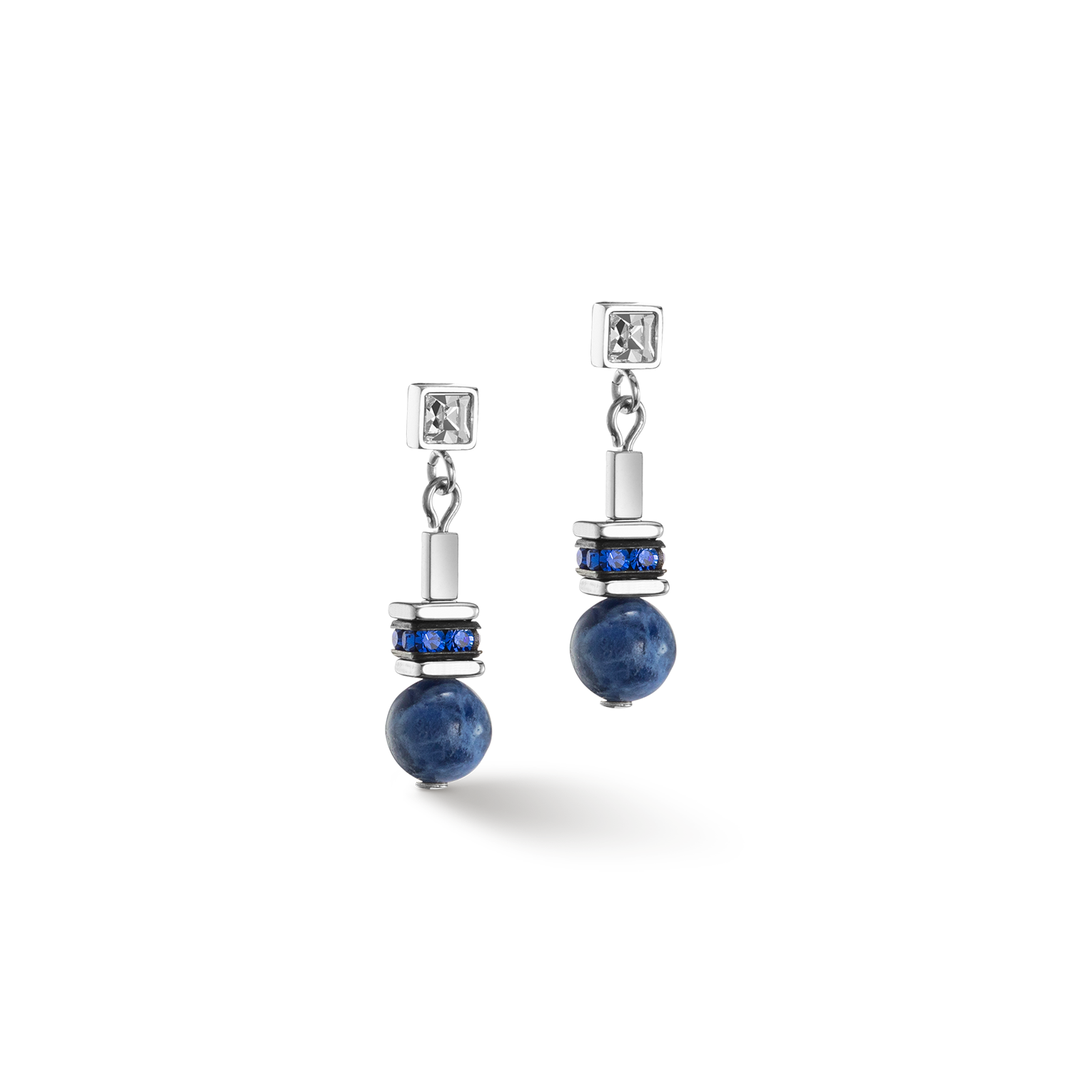 Orecchini Atlantis Spheres argento-blu