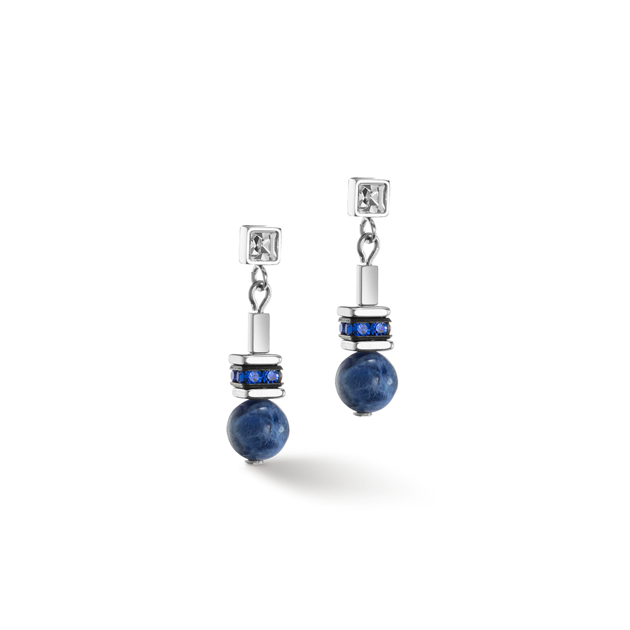 Orecchini Atlantis Spheres argento-blu