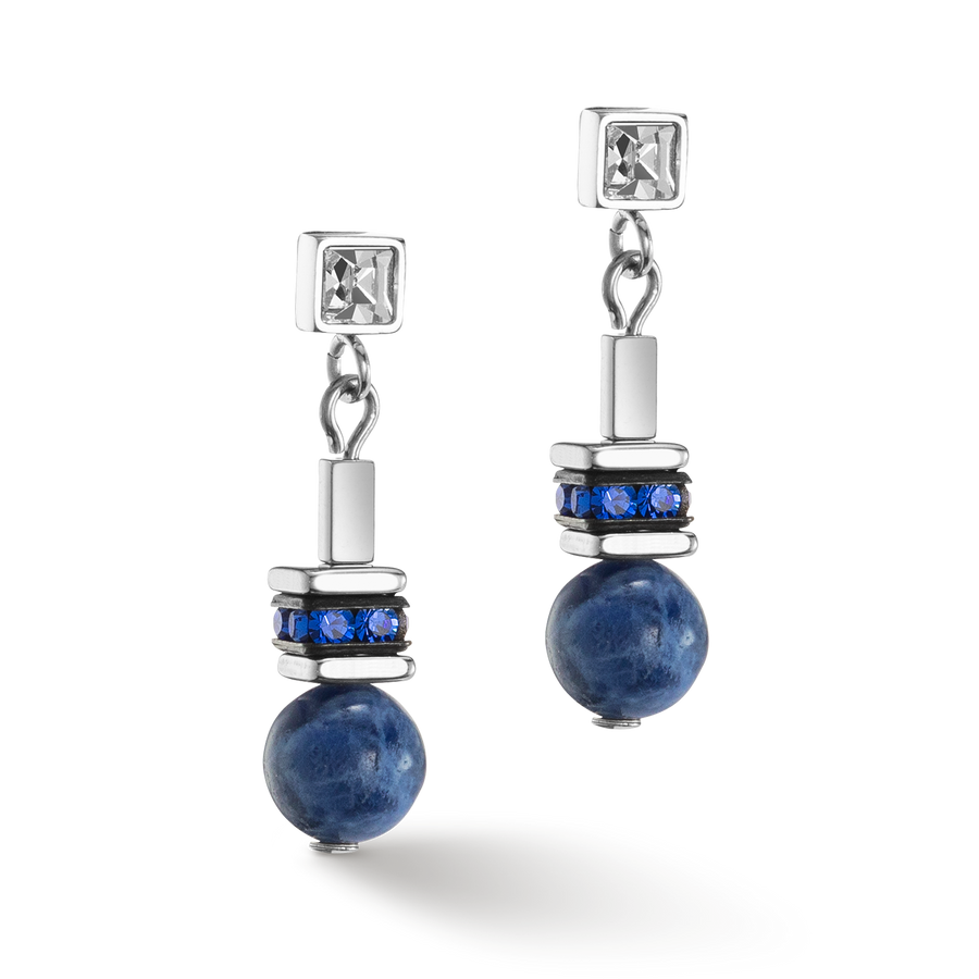 Orecchini Atlantis Spheres argento-blu