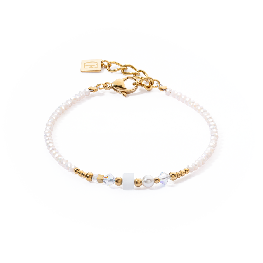 Bracciale Square Stripes oro-bianco