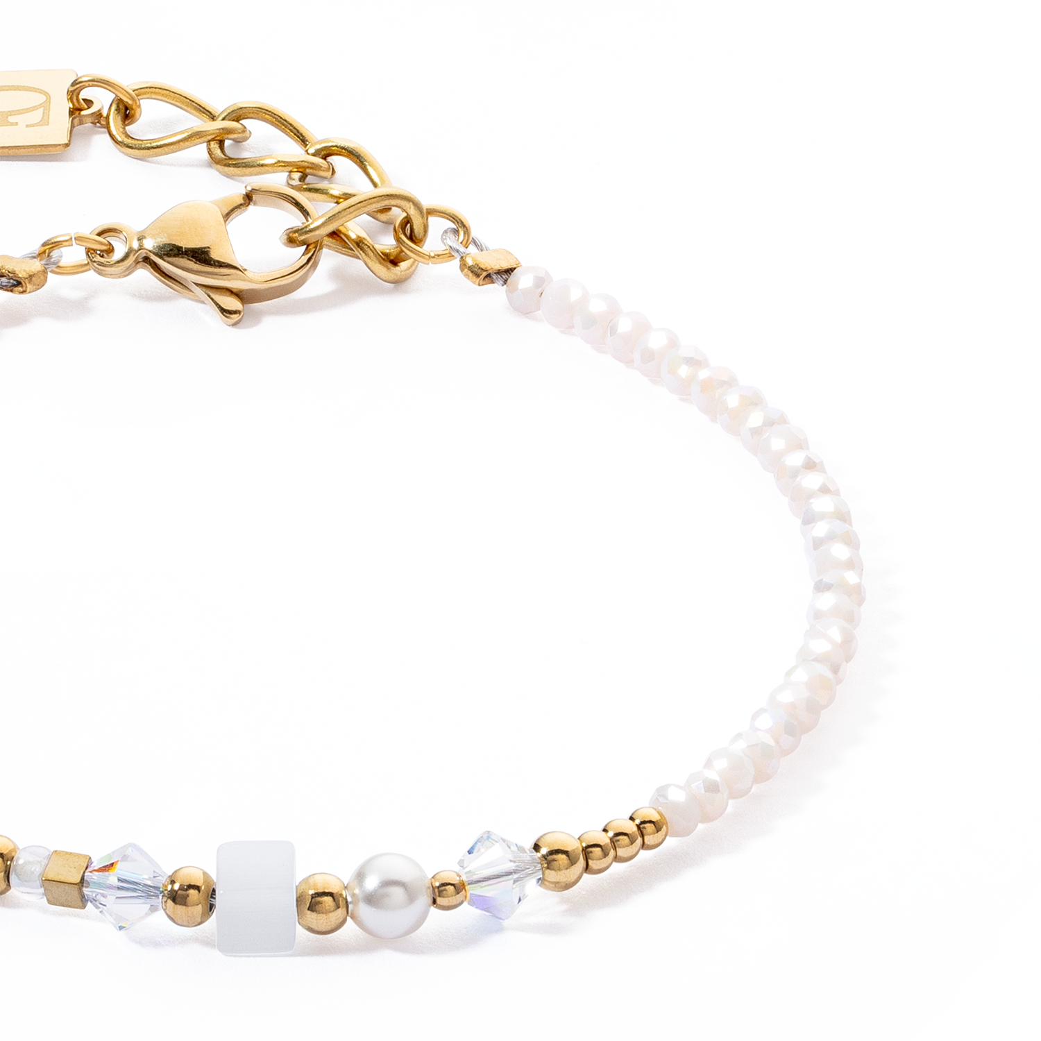 Bracciale Square Stripes oro-bianco