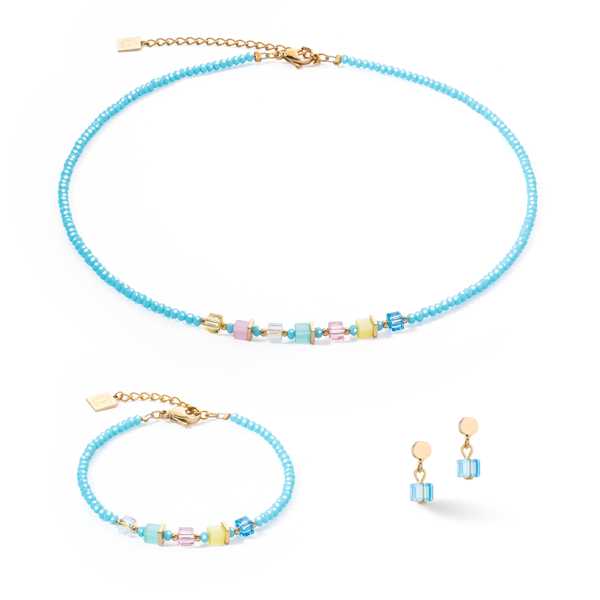 Collana Joyful Colours turchese-multicolore