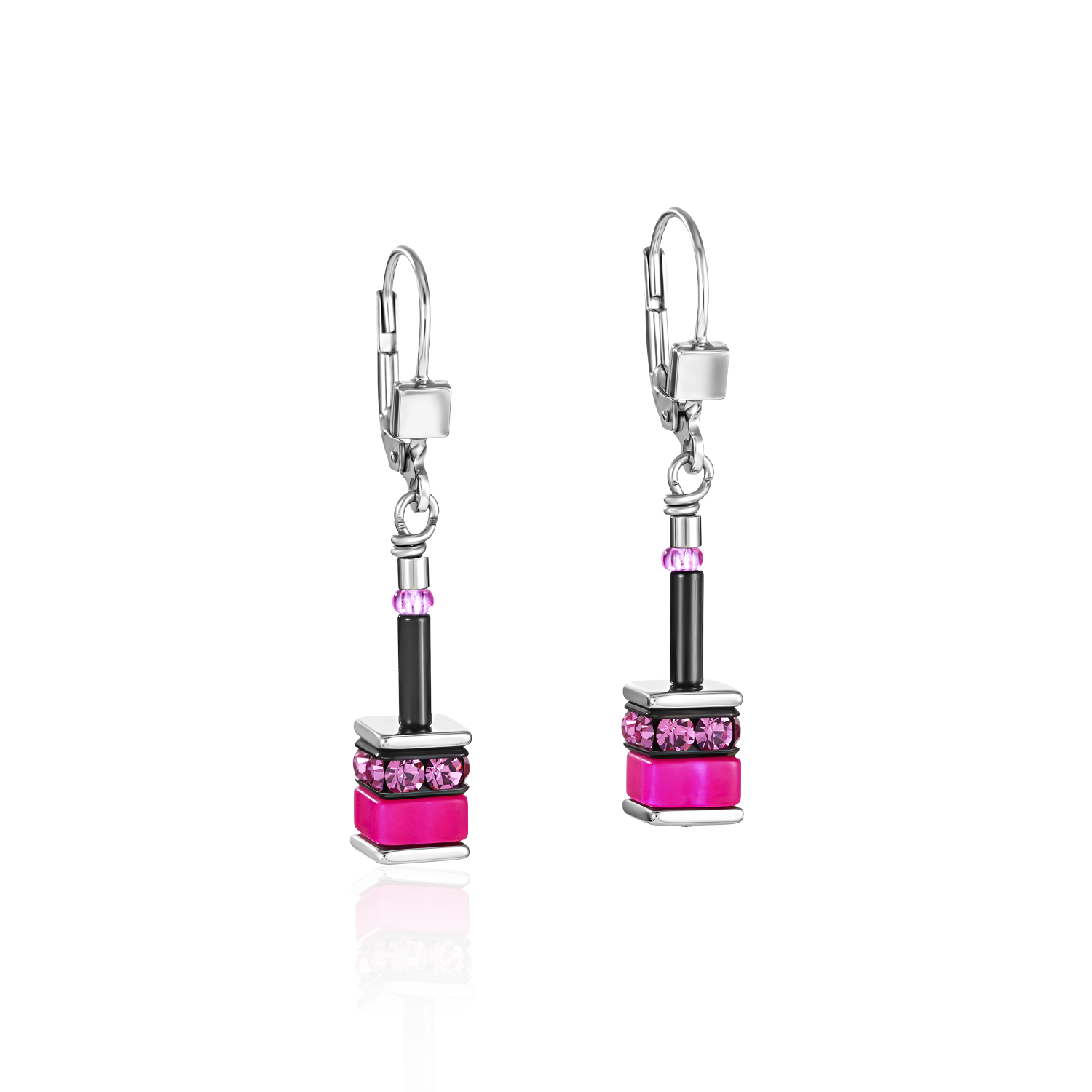 Orecchini GeoCUBE® classic  Polaris & Strass multicolor