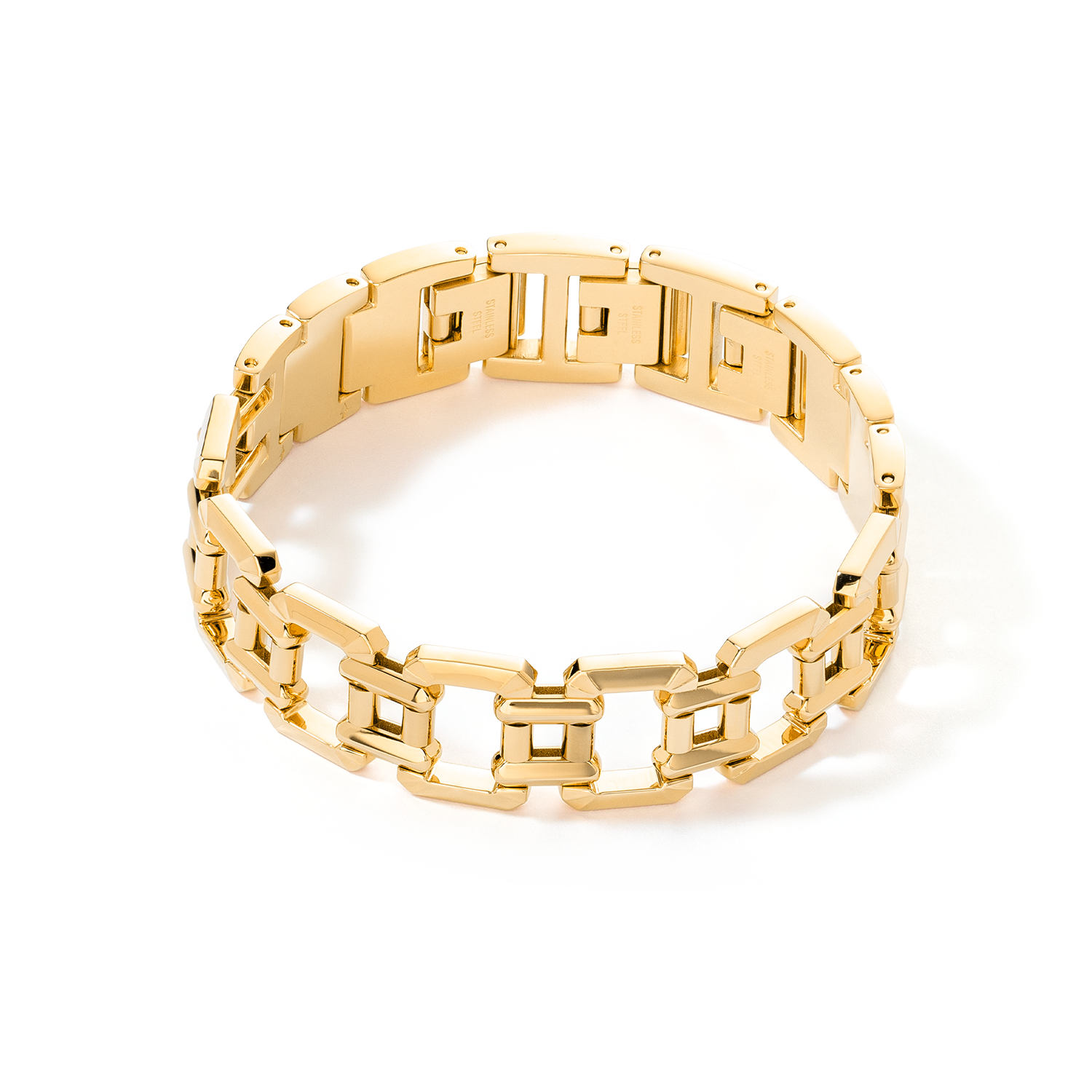 Bracciale gioiello in acciaio inox oro