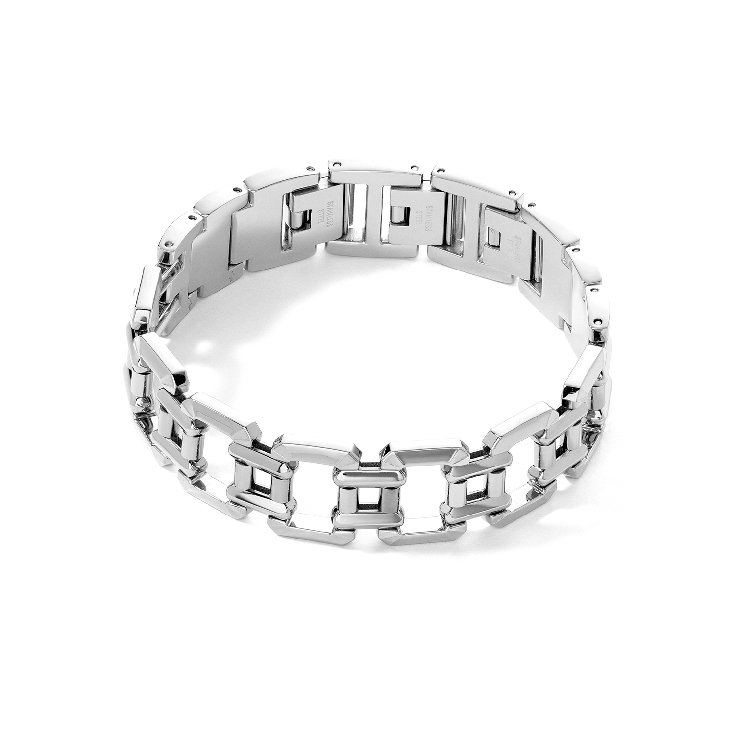 Bracciale gioiello in acciaio inox argento