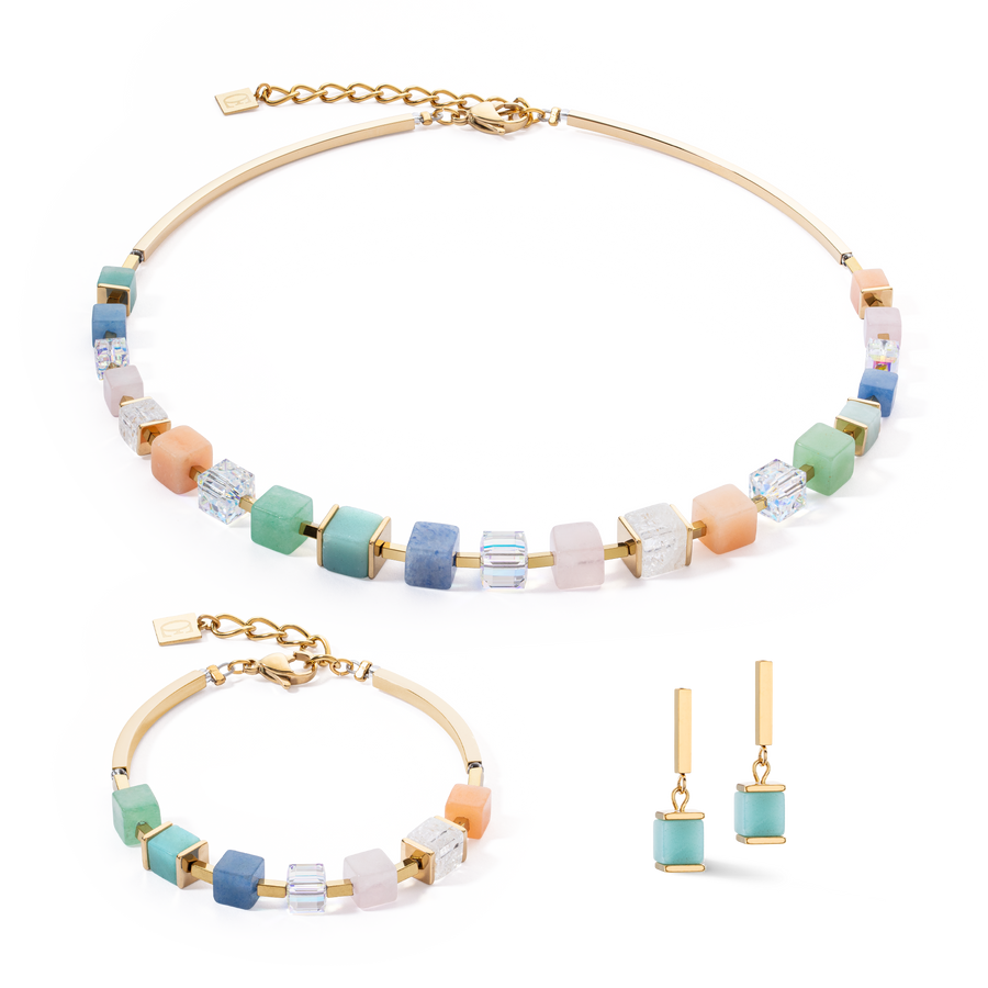 Collana Precious Statement Cubes multicolore-gentile