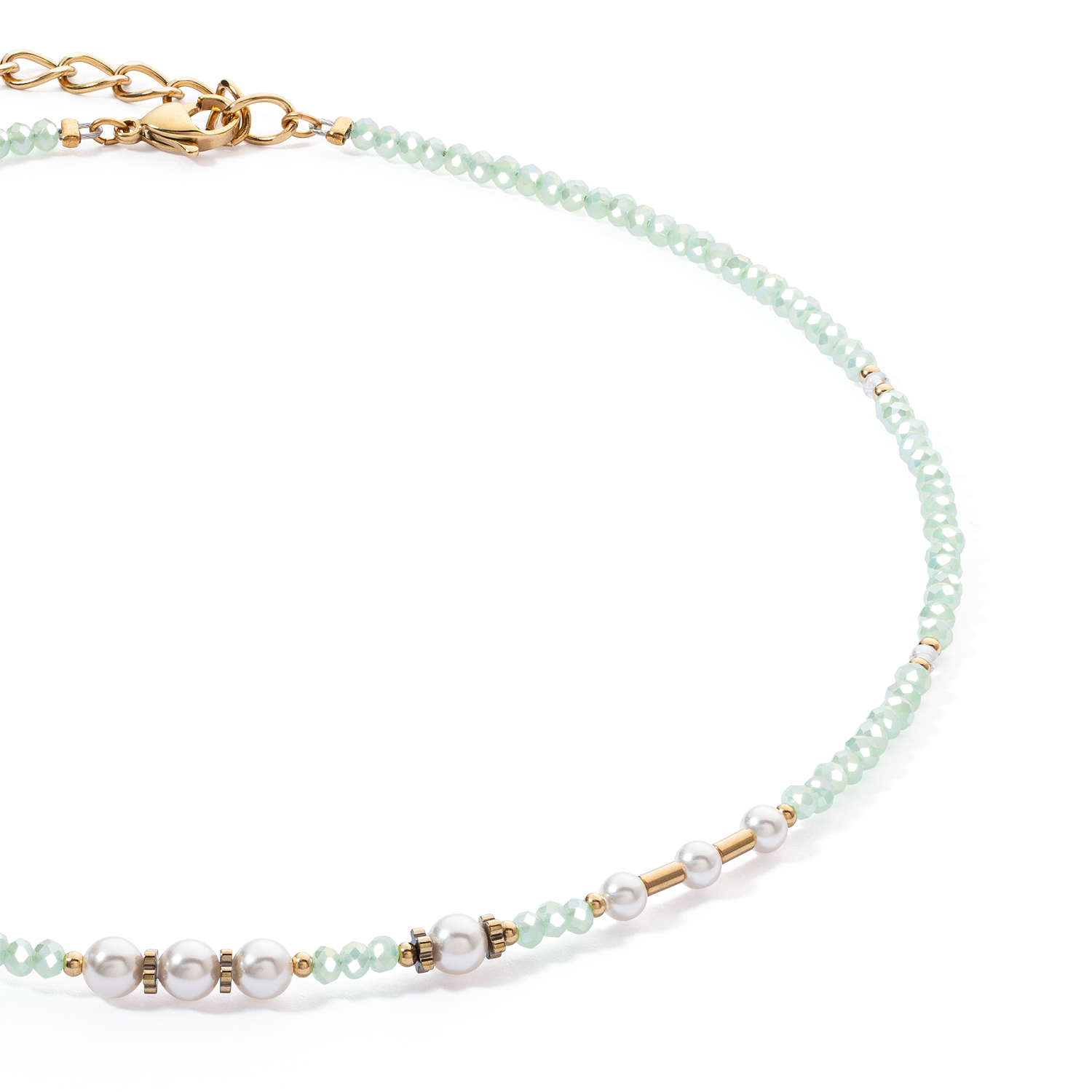 Collana Little Twinkle Pearl Mix verde chiaro