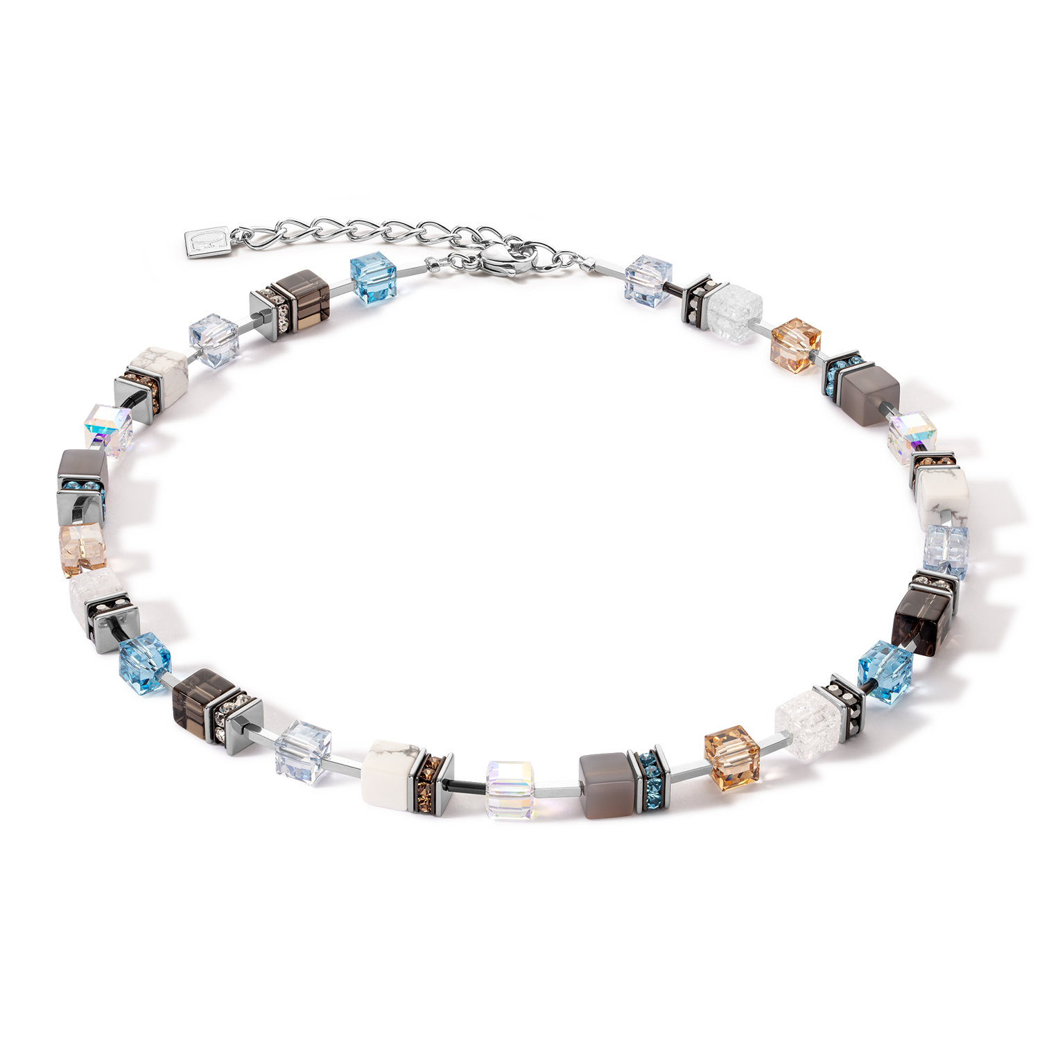 Collana GeoCUBE® Iconic Statement Precious aqua beige