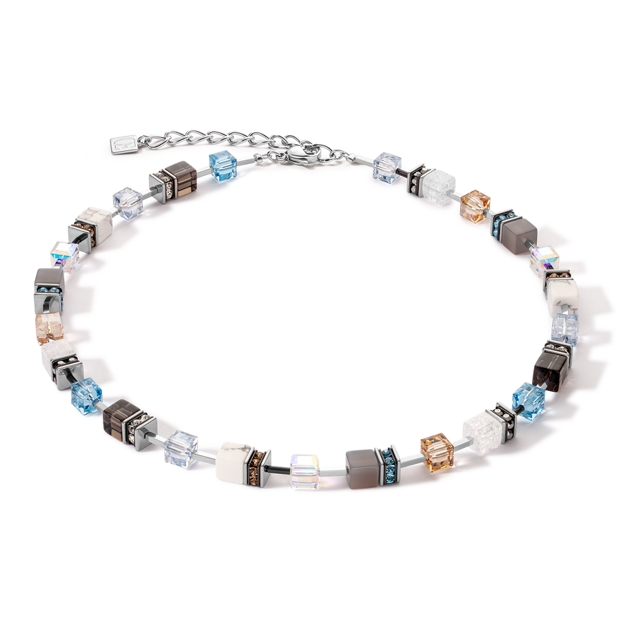 Collana GeoCUBE® Iconic Statement Precious aqua beige