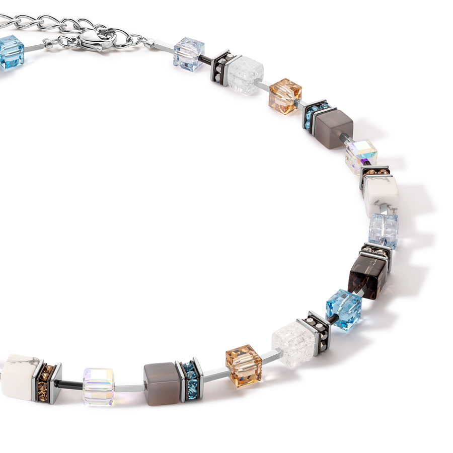 Collana GeoCUBE® Iconic Statement Precious aqua beige