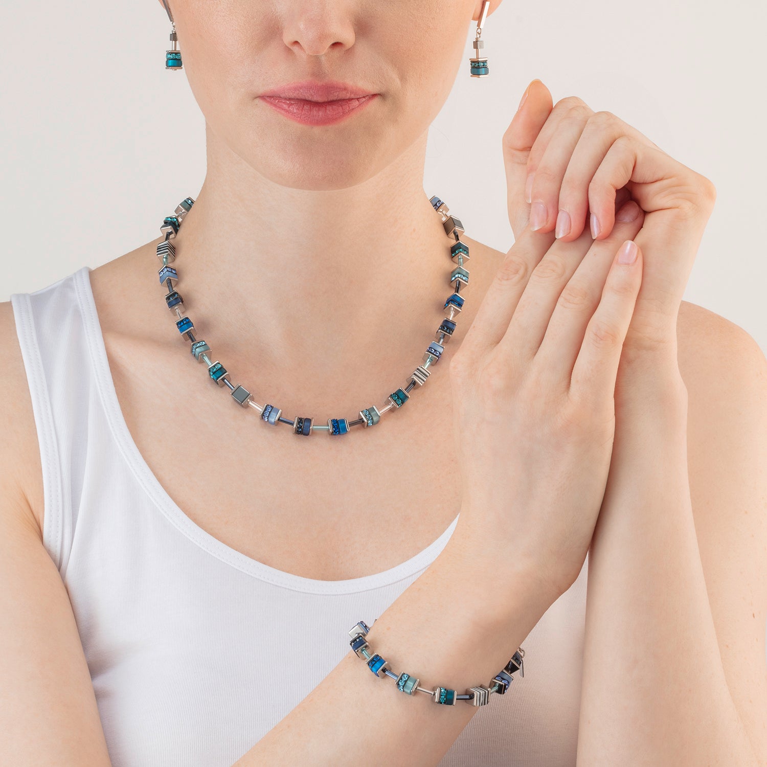 Collana Sparkling Classic Update blu