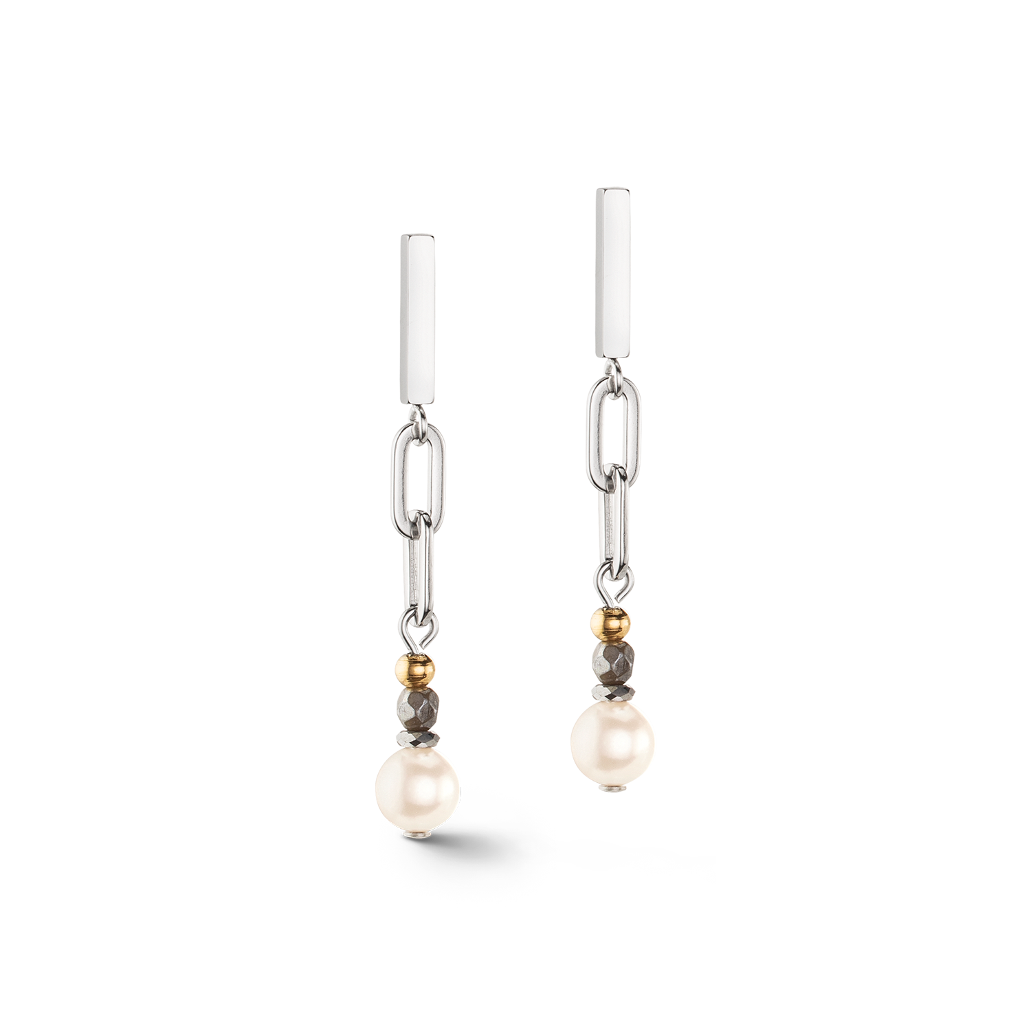 Orecchini Classic Layer argento-grigio