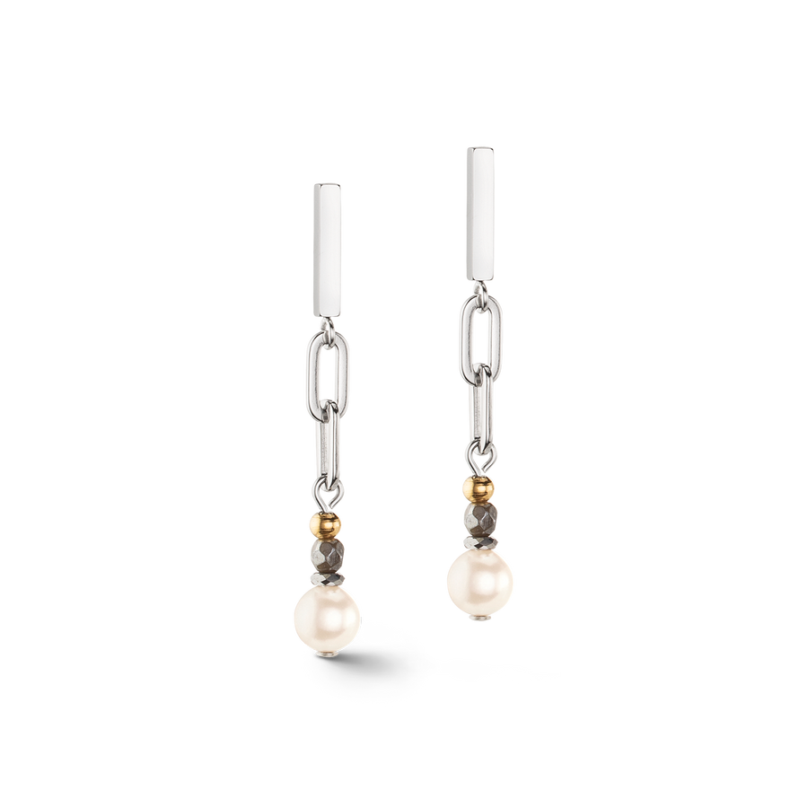 Orecchini Classic Layer argento-grigio