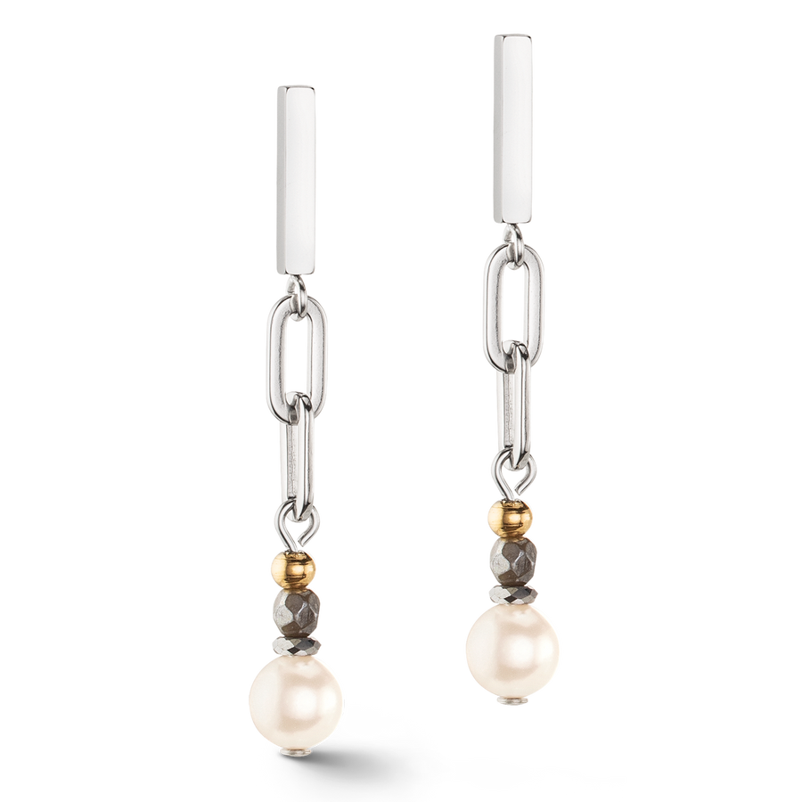 Orecchini Classic Layer argento-grigio