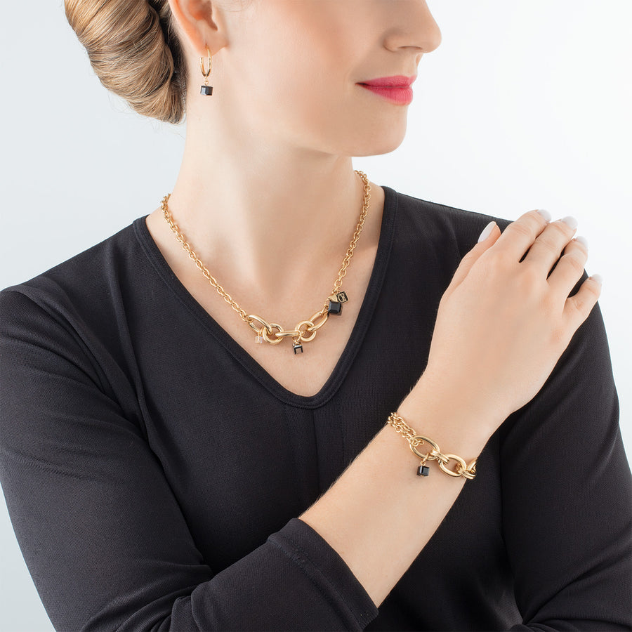 Collana Chunky Chain oro-nero