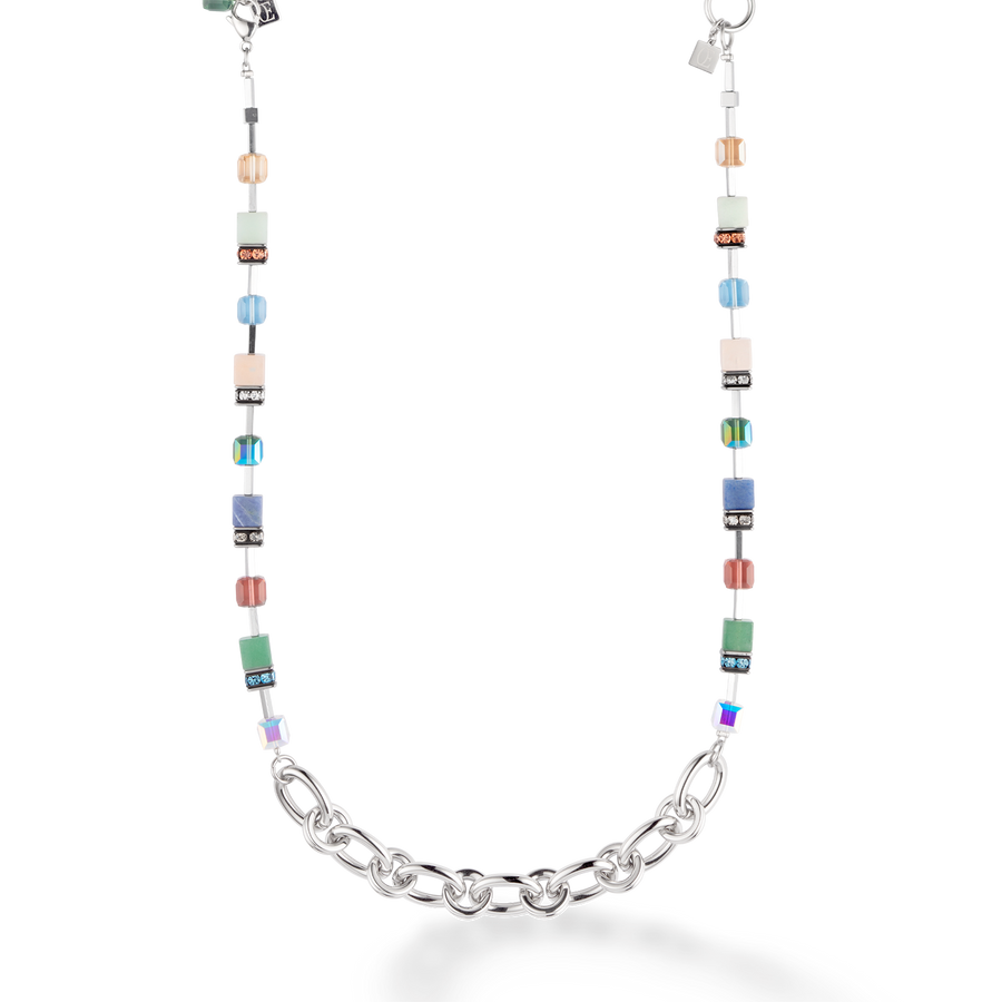 Collana GeoCUBE® Statement Precious Chunky Chain Multiwear 35 multicolor