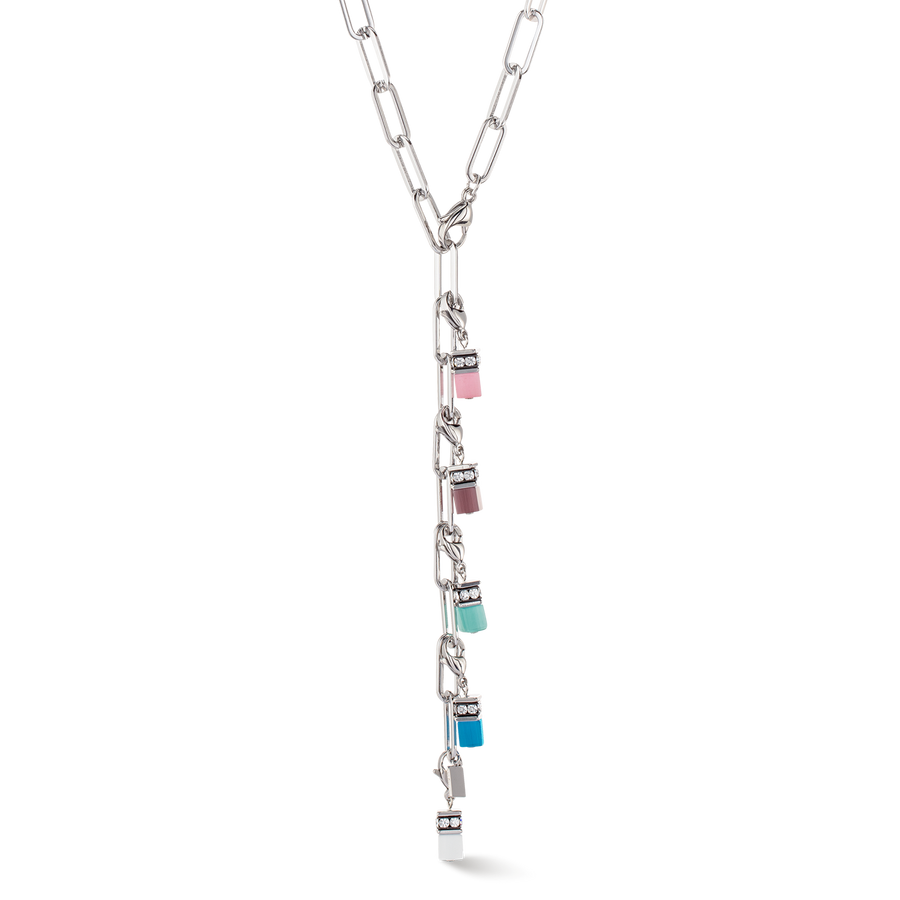 Collana Happy Iconic Cube Charms argento-pastello