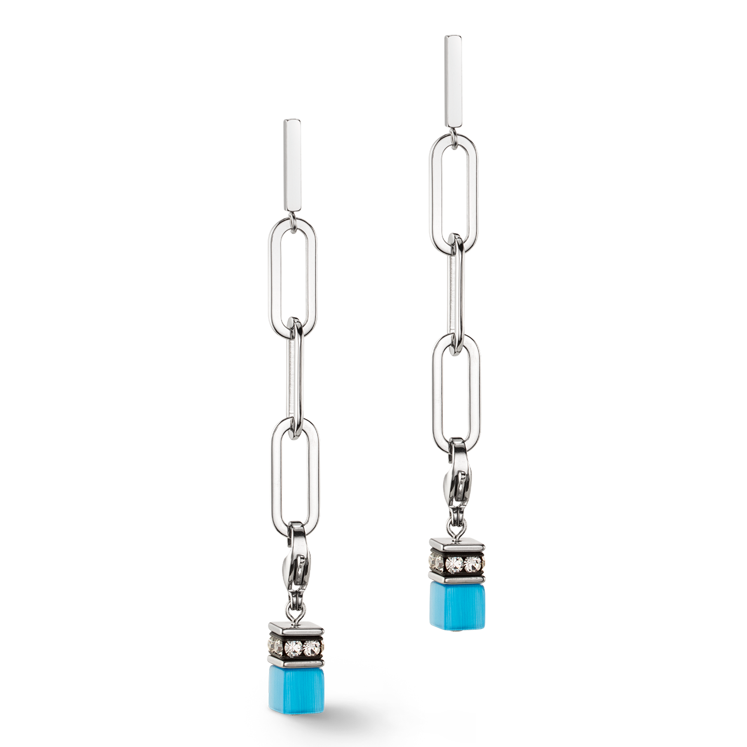 Orecchini Happy Iconic Cube Charms argento-pastello