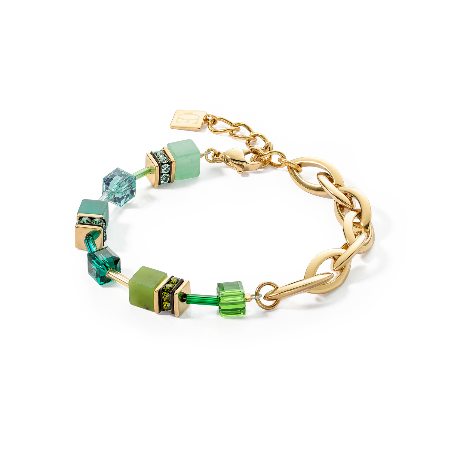 Bracciale GeoCUBE® Festive Layer oro-verde