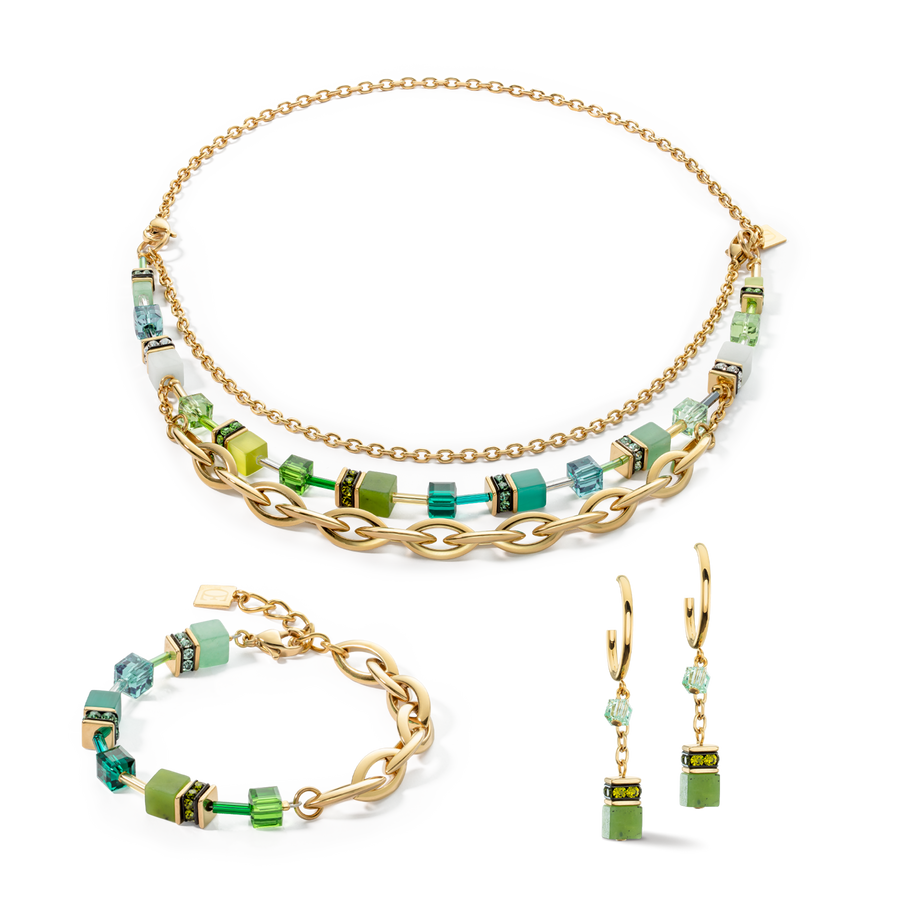 Bracciale GeoCUBE® Festive Layer oro-verde