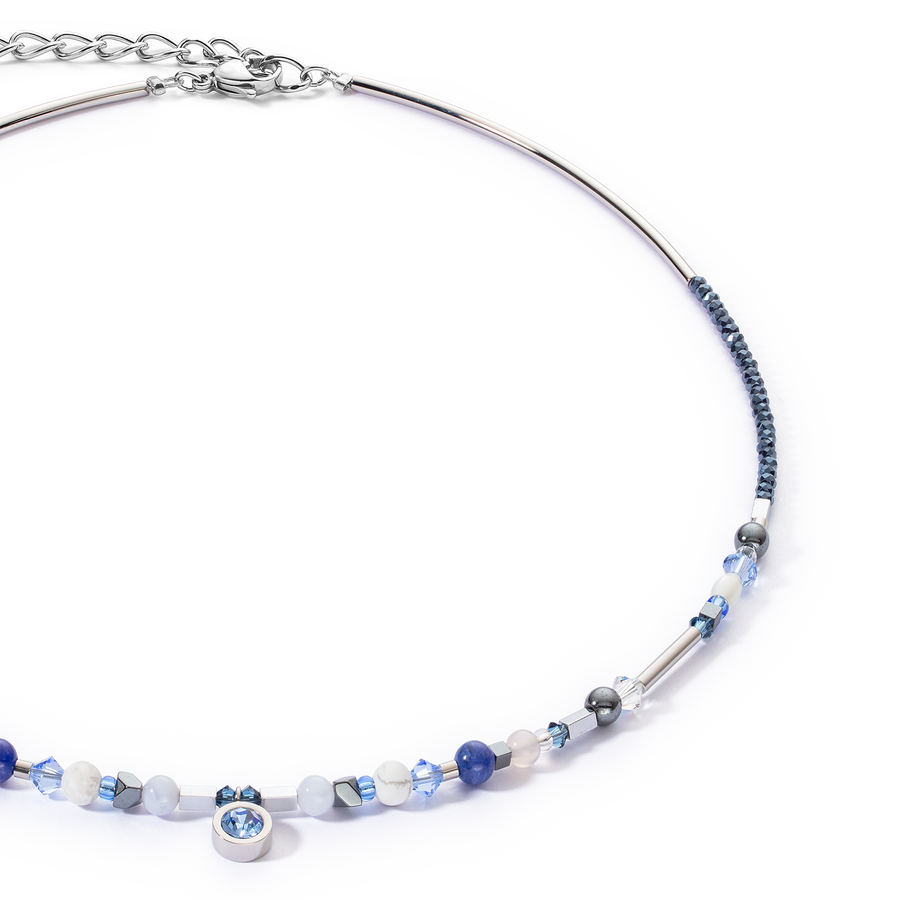 Collana Sparkling Dot Pietre Preziose blu