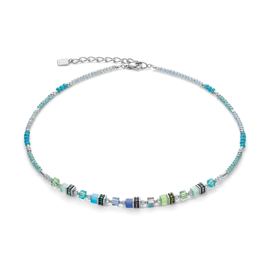Collana Cube Story Sparkling blu verde