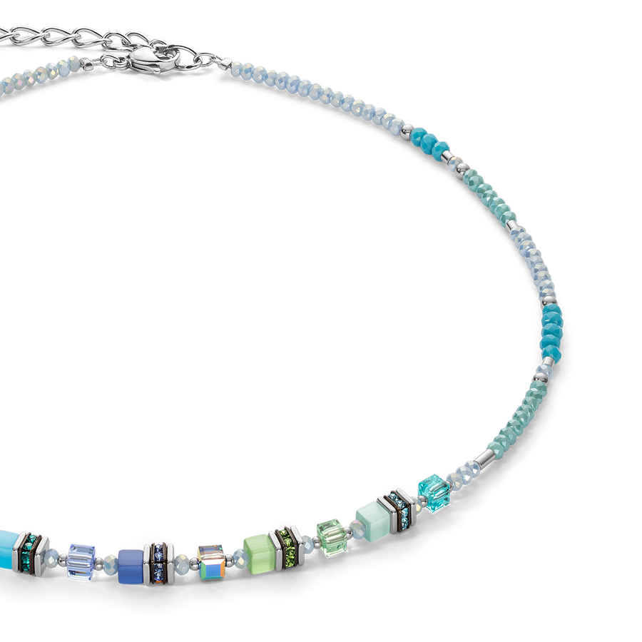 Collana Cube Story Sparkling blu verde