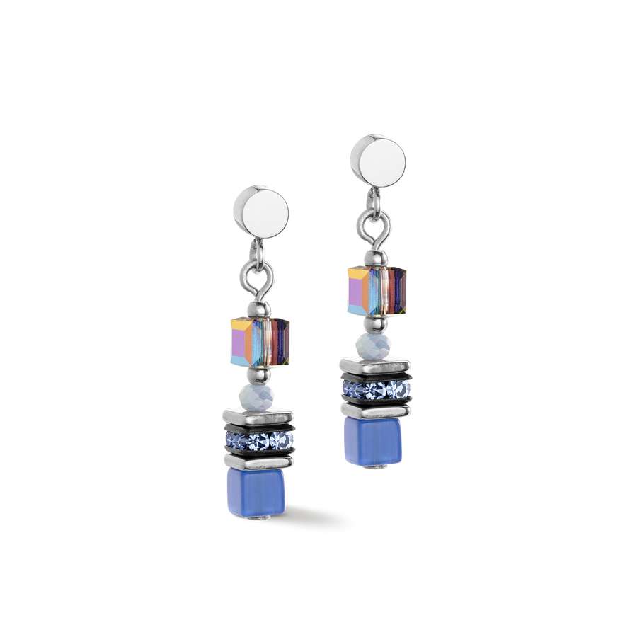 Orecchini Cube Story Sparkling blu verde