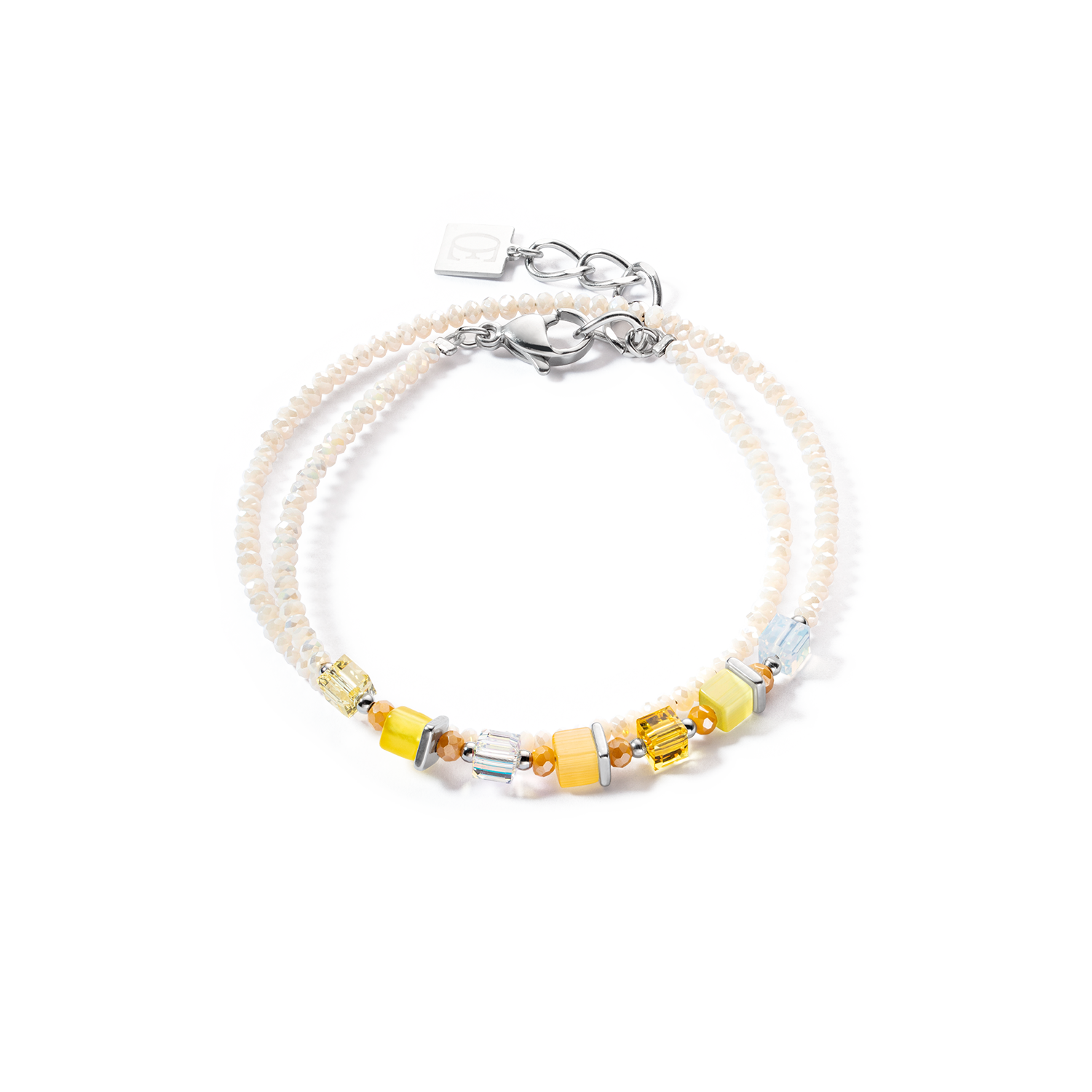 Joyful Colours Wrap bracciale argento giallo