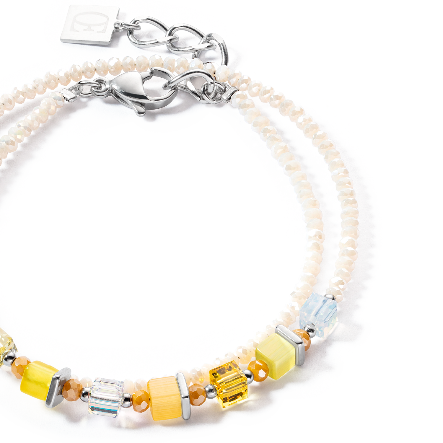 Joyful Colours Wrap bracciale argento giallo