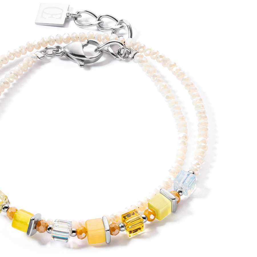 Joyful Colours Wrap bracciale argento giallo