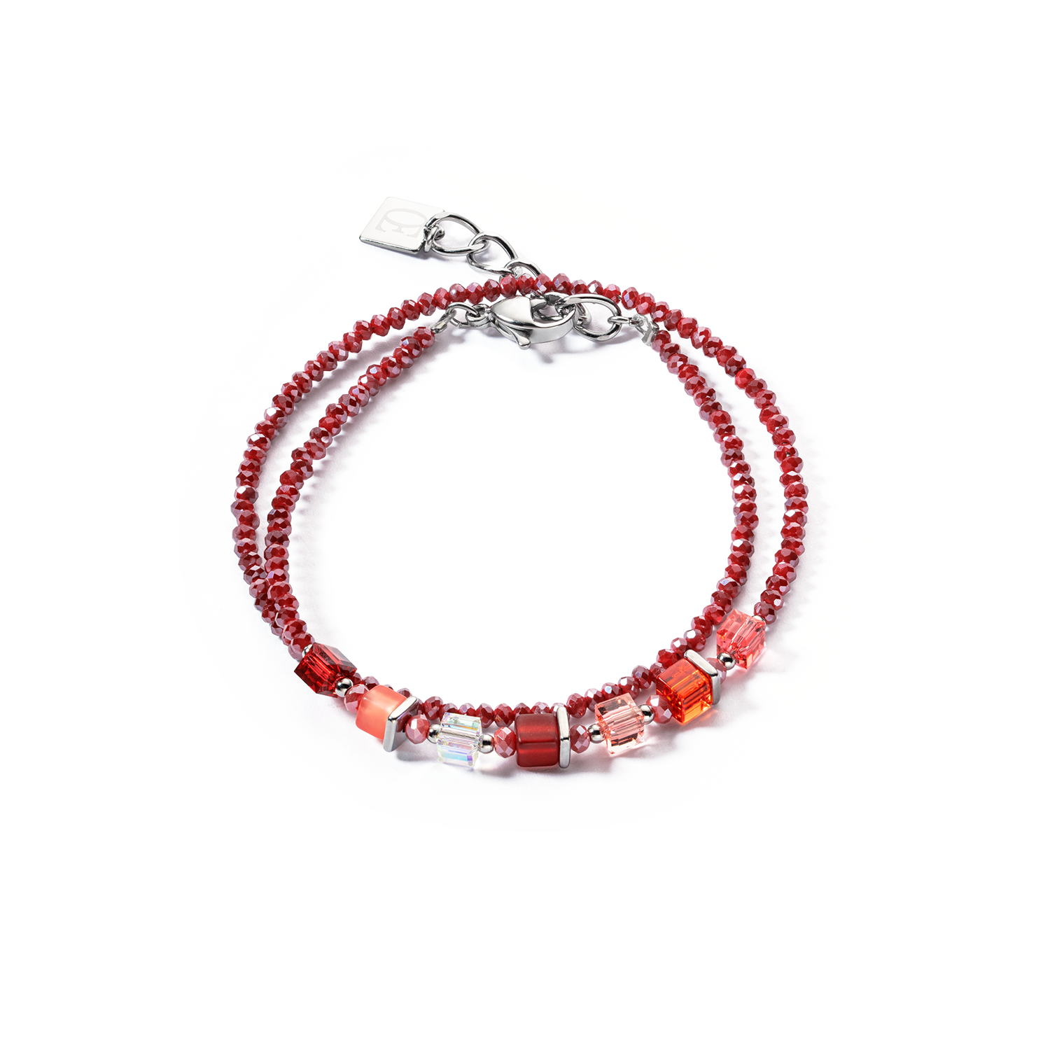 Joyful Colours Wrap bracciale argento rosso