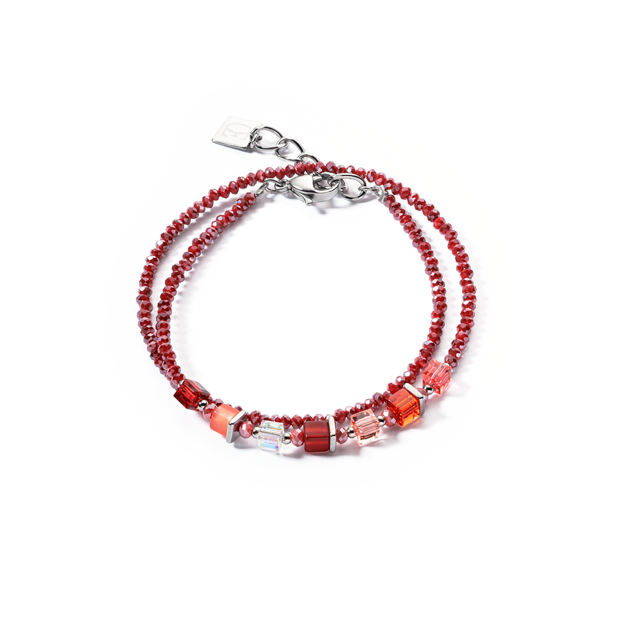 Joyful Colours Wrap bracciale argento rosso