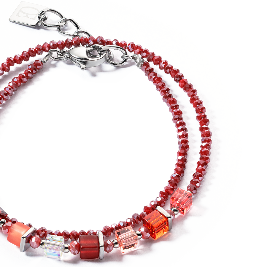 Joyful Colours Wrap bracciale argento rosso