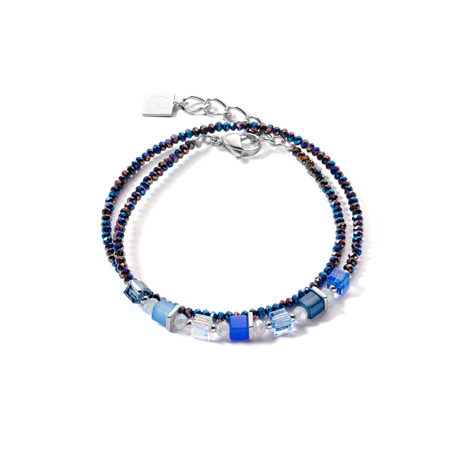 Joyful Colours Wrap bracciale argento blu