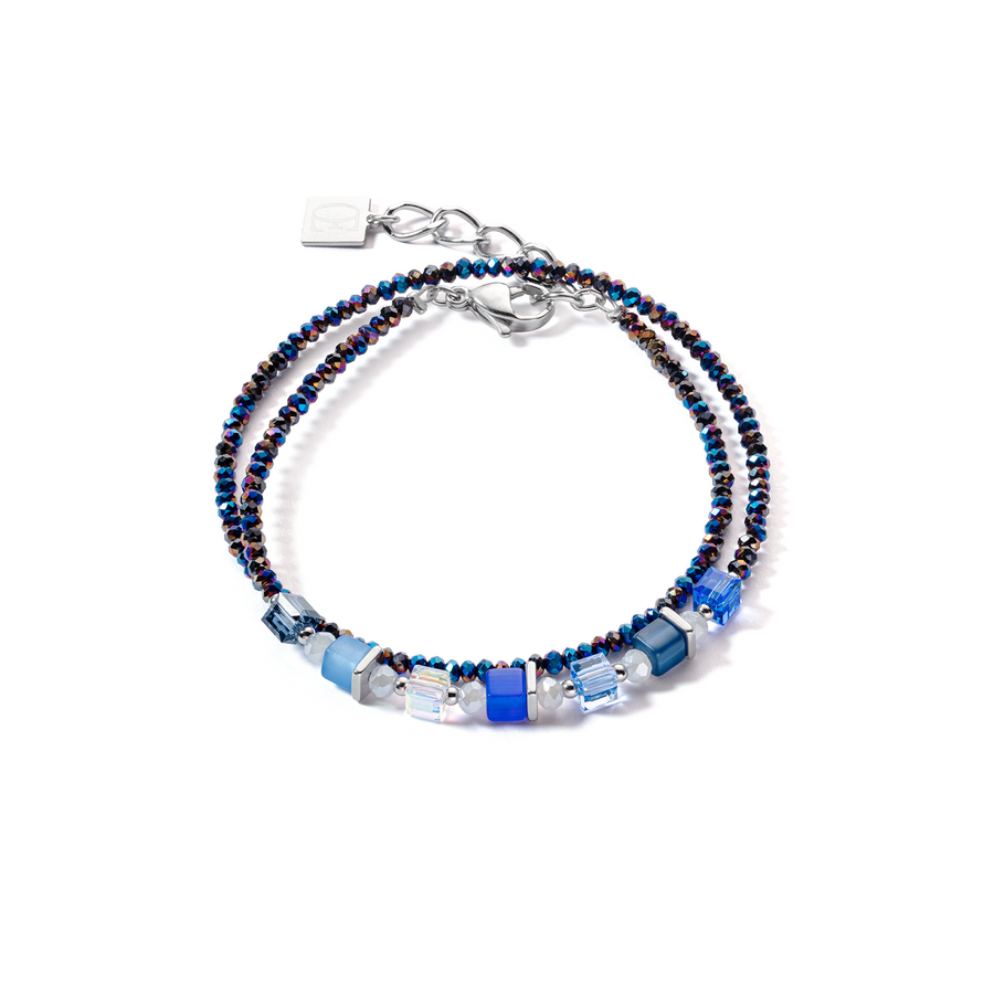 Joyful Colours Wrap bracciale argento blu