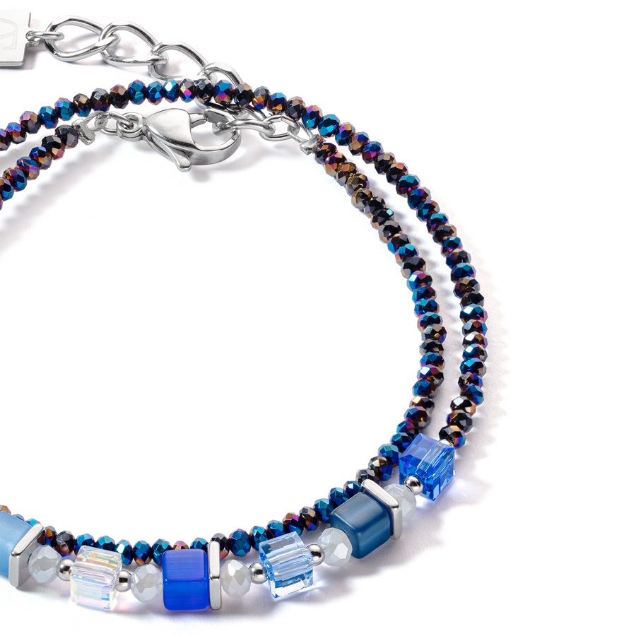 Joyful Colours Wrap bracciale argento blu