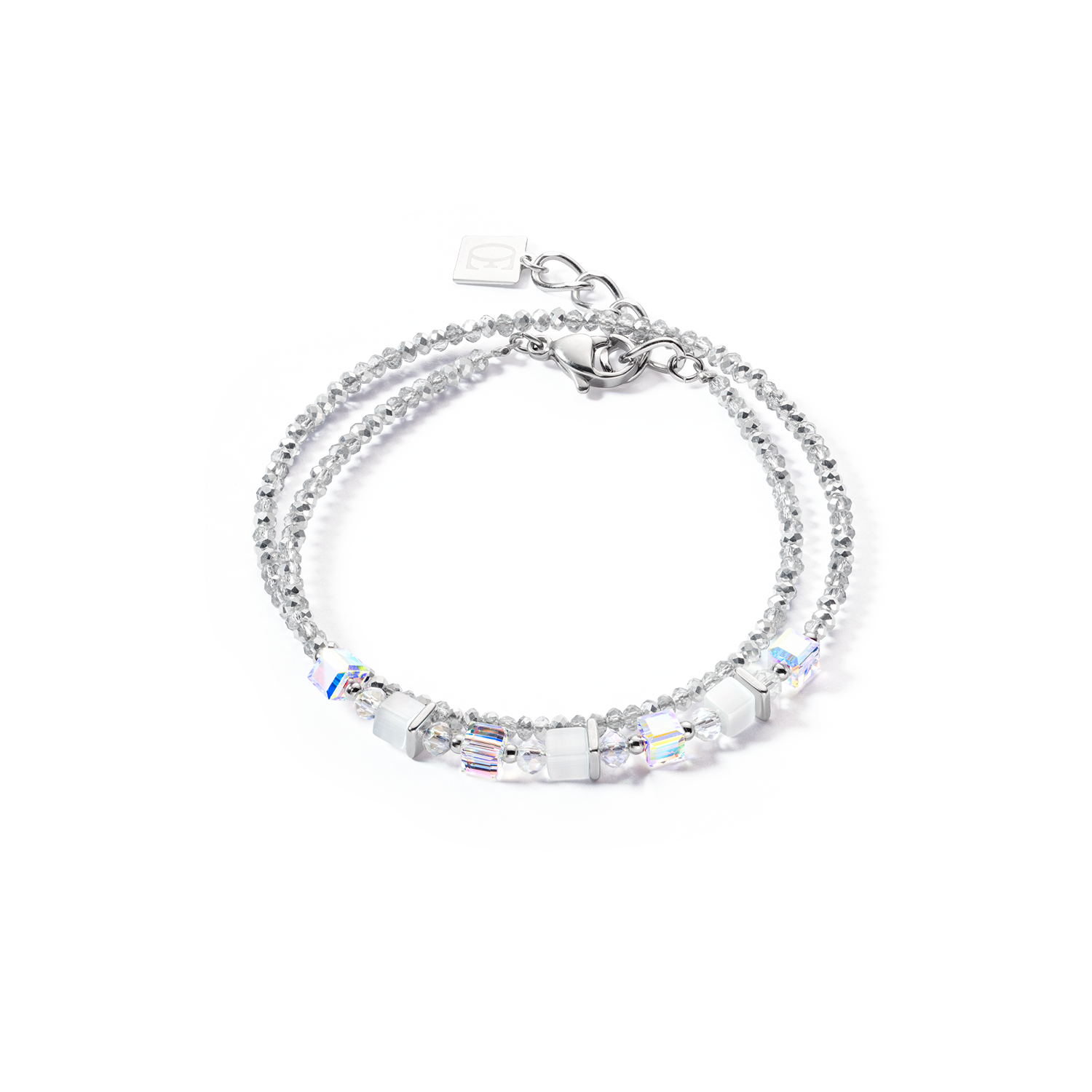 Joyful Colours Wrap bracciale argento bianco