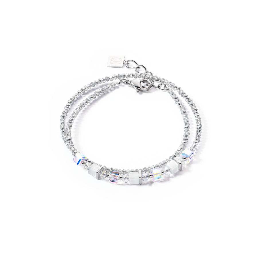 Joyful Colours Wrap bracciale argento bianco