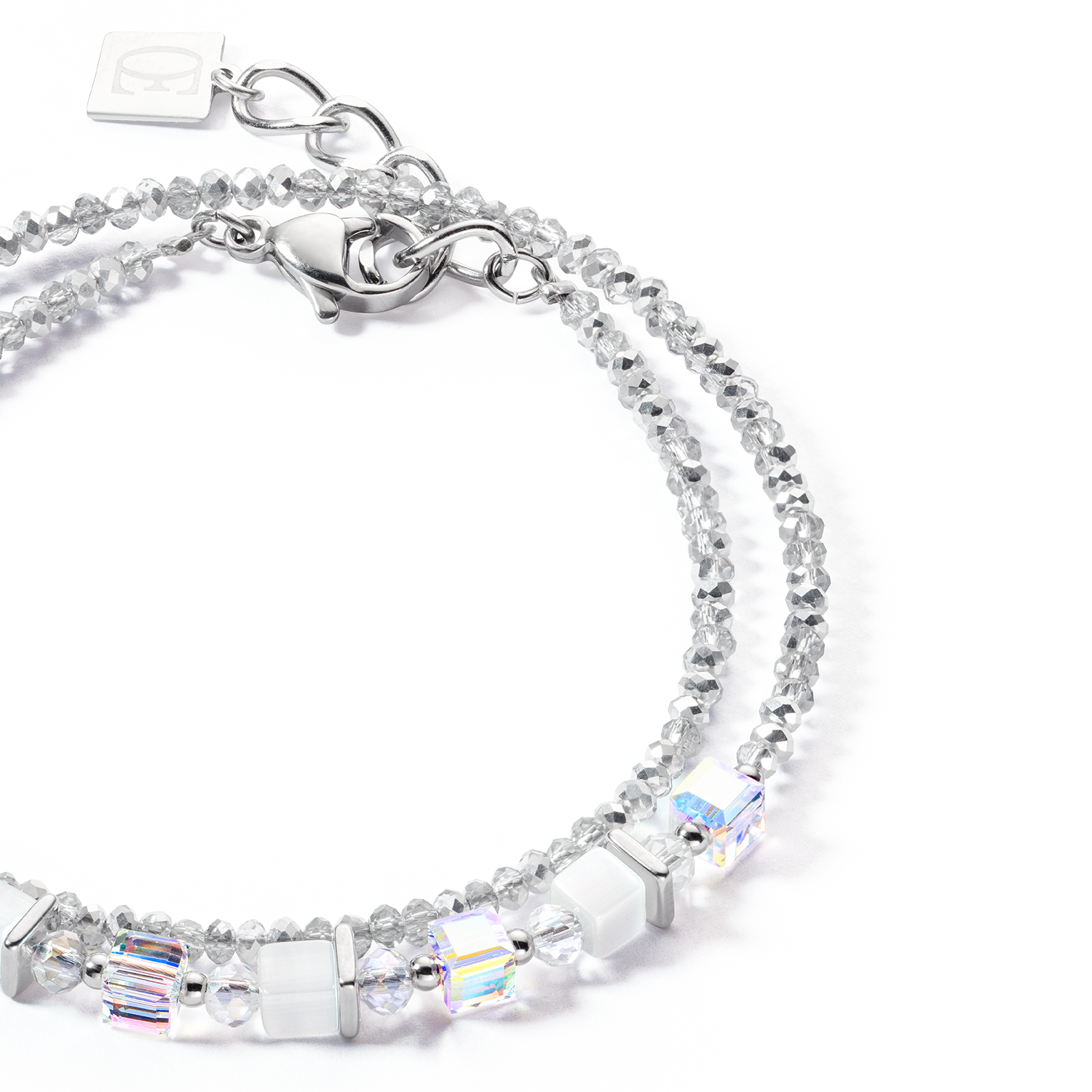 Joyful Colours Wrap bracciale argento bianco