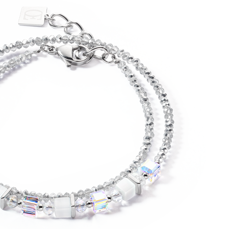 Joyful Colours Wrap bracciale argento bianco