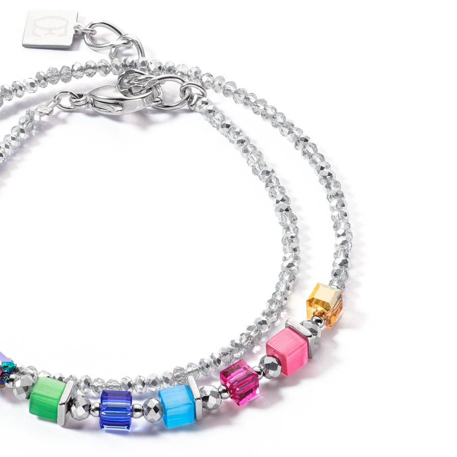 Joyful Colours Wrap bracciale argento rainbow