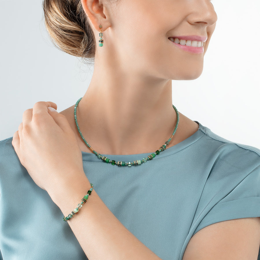 Collana Mini Cubes verde