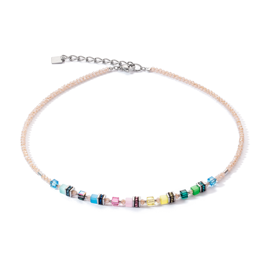 Collana Mini Cubes multicolor pastello