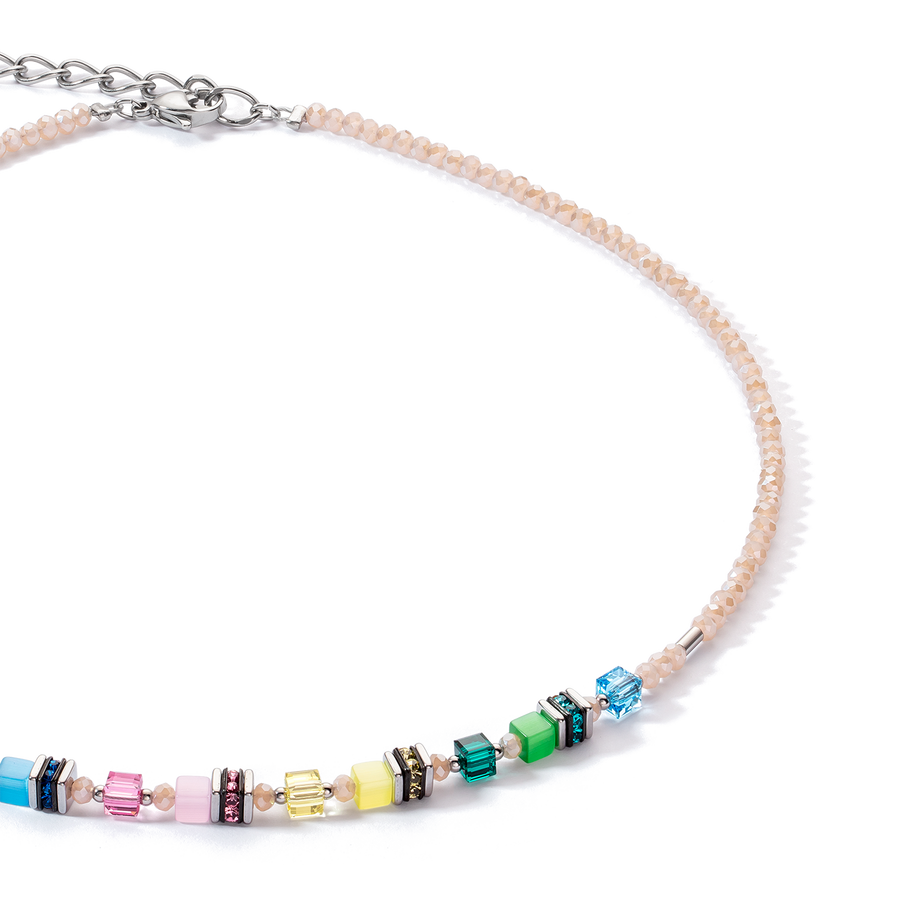 Collana Mini Cubes multicolor pastello