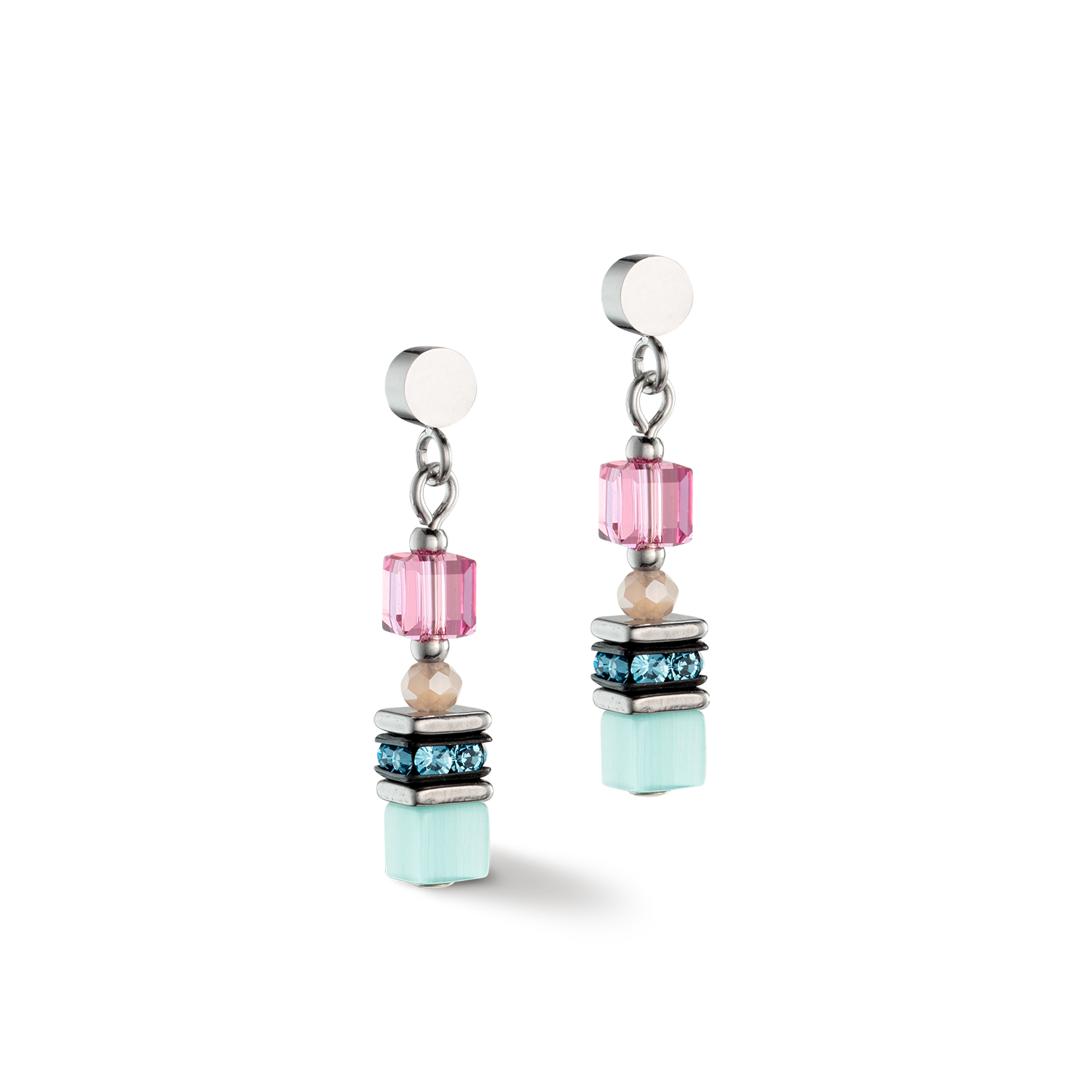 Orecchini Mini Cubes multicolor pastello
