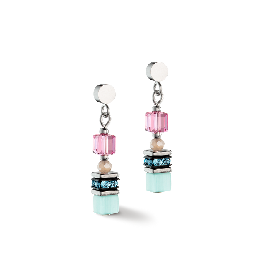 Orecchini Mini Cubes multicolor pastello